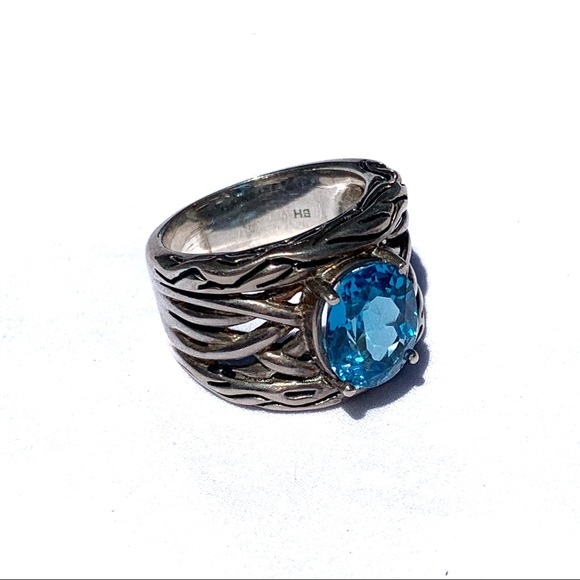 Effy Jewelry - EFFY Blue Lagoon Ring in Silver & Blue Topaz Sz 9